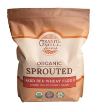 Granite Mill Farms Stone Ground Sprouted Organic Hard Red Wheat Flour, 5 lb