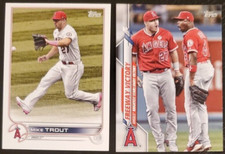 Lot of (2) **MIKE TROUT** 2020 TOPPS #U-261 and 2022 TOPPS #27 - ANGELS!!  MVP!!