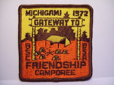 Vintage Pfadfinder Aufnäher - 1972 Michigami Tor zur Freundschaft Camporee BSC BSA