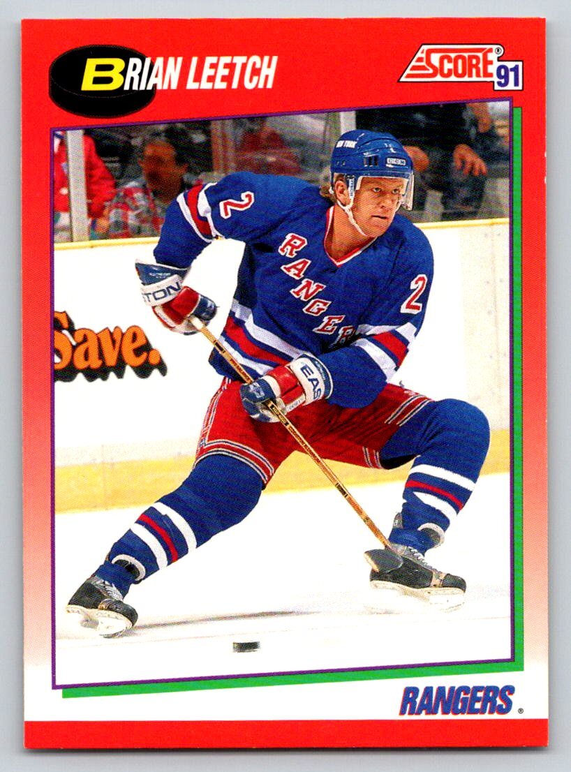 1991 Score Canadian English #5 Brian Leetch NM+