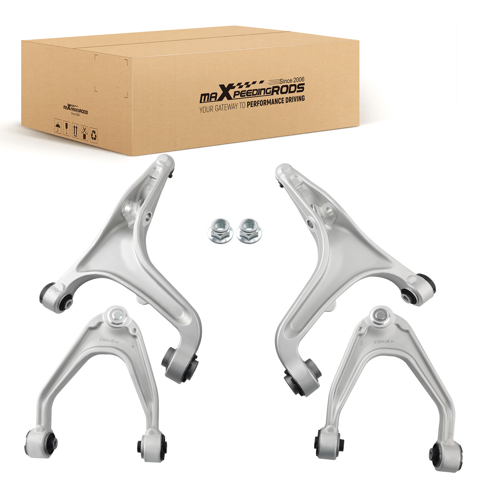 4pcs Front Upper & Lower Control Arms For Maserati Quattroporte Ghibli 2014+