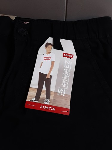 Levi's Kid 10Reg Loose Fit Through Thigh Tapered Leg String Waistband Black NWT - Picture 2 of 4