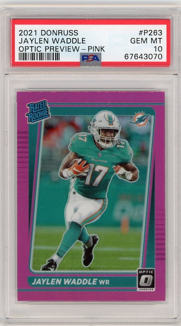 2021 Panini Donruss Jaylen Waddle #P263 PSA 10