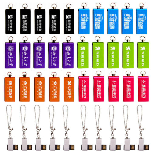 Lote de 50 PIEZAS 1/2/4/8/16GB Anillo de Metal USB Unidad Flash Stick Memoria del Pulgar Logotipo Personalizado - Imagen 1 de 16