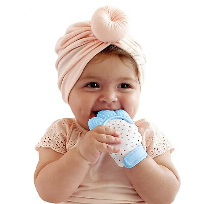Teething Mitten Baby Infant Pc Soothing Silicone Mitt Stimulating Teether  Toy
