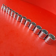 New Craftsman Tools Shallow 13 Piece 38 Drive 12 Point Sae Socket Set 14 - 1