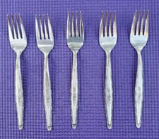 5-Stainless Silverware, STYLECRAFT, SYF2 JAPAN SALAD FORKS 6 3/8"