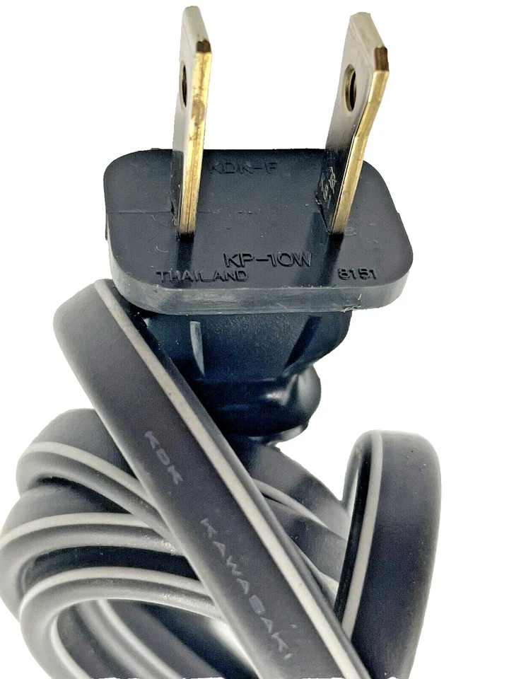 Kawasaki KDK-F KS-18W KP-10W 125V 2-Prong Power Cord Vintage Sony Panasonic - Image 3 of 4