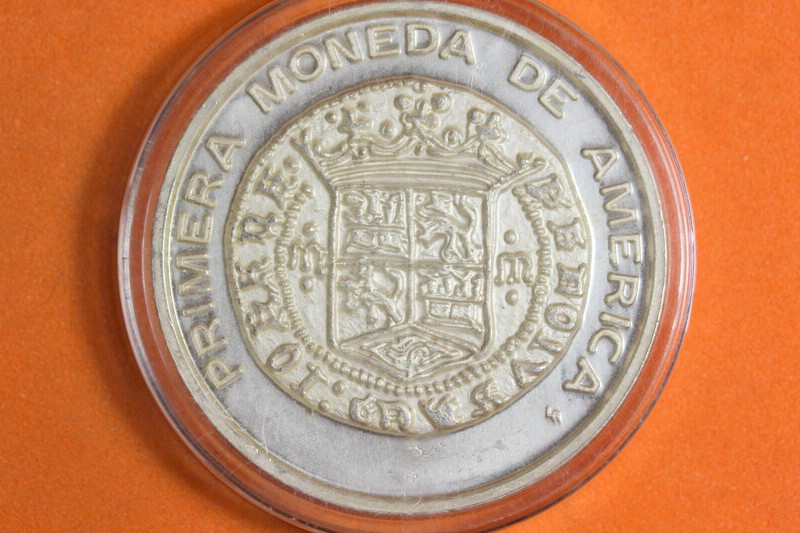 1536 Bancomer Mexico "Primera Moneda De America" .999 Fine 1.62oz Silver #K37382