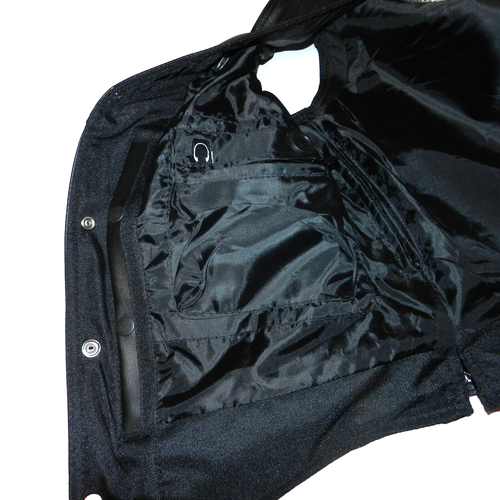 LEATHER MOTORCYCLE BLACK VEST XELEMENT SIZE L MEN'S - Picture 8 of 11