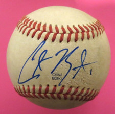 Autographed game used MWL baseball, Washington Nationals - CHRIS BOSTICK