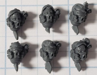 Space Marine Bits Incursor Phobos Bare Recon Heads x6 #68 40K