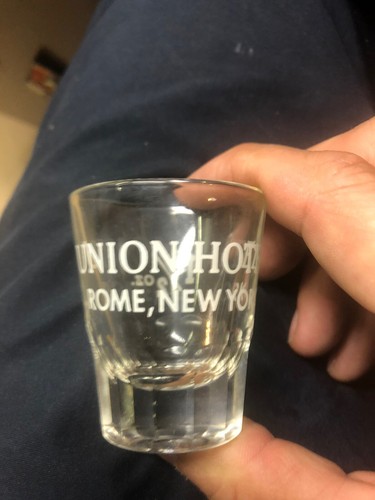 ROME NY UNION HOTEL SHOT GLASS VINTAGE ANTIQUE - 第 1/8 張圖片