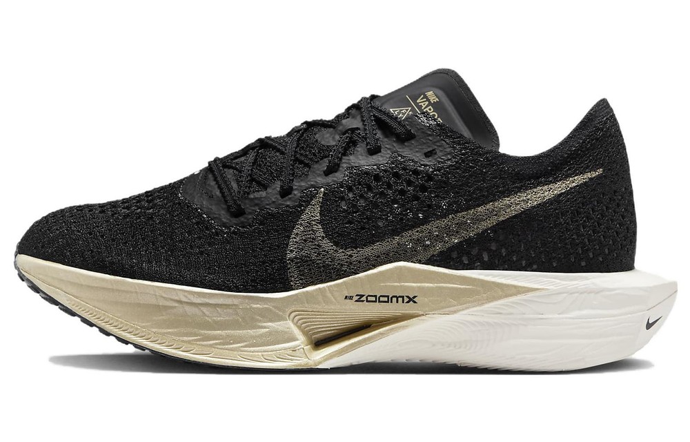 Nike Womens ZoomX VaporFly Next 3 Running Shoes Black Metallic Gold Grain DV4130-002