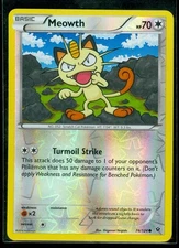 Pokemon MEOWTH 74/124 - XY Fates Collide - Rev Holo - MINT
