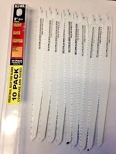 Blu-Mol 6482 9" x 6 TPI Reciprocating Saw Blades USA 10 Pack