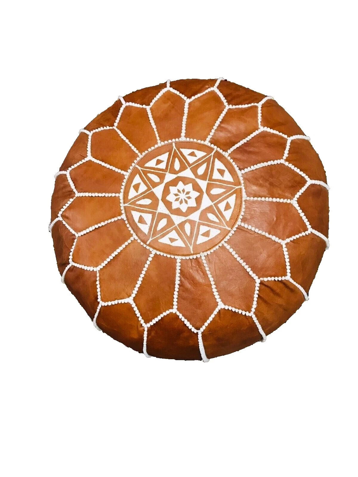 Handmade Bedroom Leather Moroccan Poufs