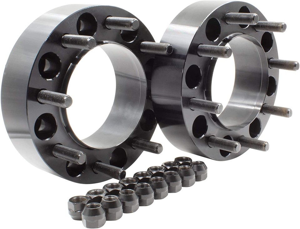 2-Pack 1.5" Thick Black Hub-Centric Wheel Spacers For 2012-2017 Ram 1500 – Forged Aluminum, 5x5.5 Bolt Pattern