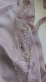 AGENT PROVOCATEUR SEXY SILK & LACE GOWN DUSTY MAUVE SIZE SMALL *SAMPLE*