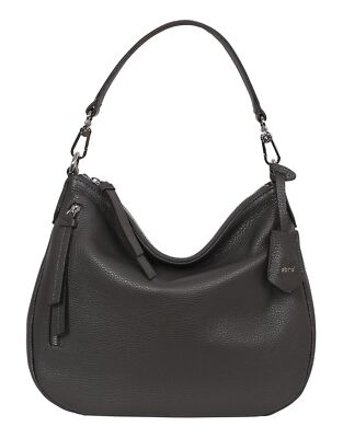abro Leather Adria Hobo Juna S Schultertasche Tasche Dark Grey dunkelgrau