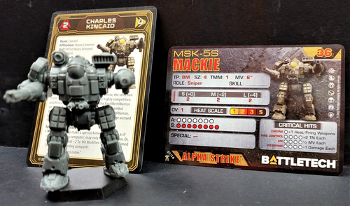 Battletech Mackie Mech, Pilot Cards Proliferation Cycle Alpha Strike ...
