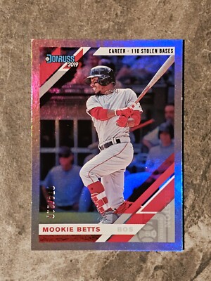 Mookie Betts 2019 Donruss Career Stat Line Holo Foil #'d /110 SP Red Sox #101