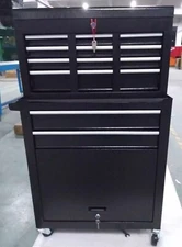 BRAND NEW BLACK TOOL CHEST CABINET CART with 8 Drawers
