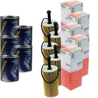 5X Original Mahle / Knecht ÖLfilter OX 193D + 5X SCT Motor Flush MotorspüLung