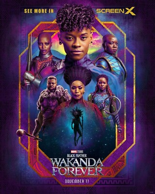 BLACK PANTHER WAKANDA FOREVER POSTER MARVEL LETITIA WRIGHT FREEMAN