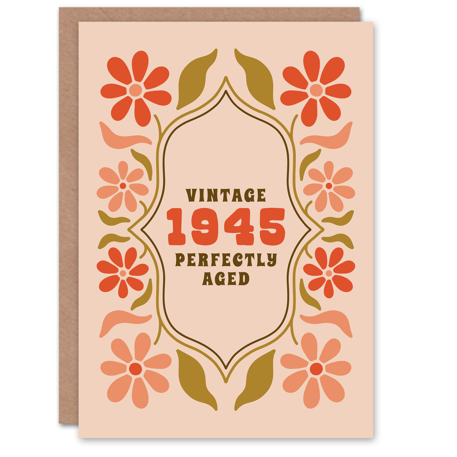 Vintage Year Floral Flowers Her Born 1945 Aged 80 Years Old 80th Birthday Card