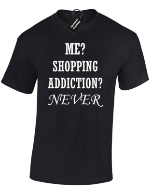 ME SHOPPING ADDICTION HERREN T-SHIRT T-SHIRT LUSTIG SÜSS BEDRUCKT MODE SOMMER COOL