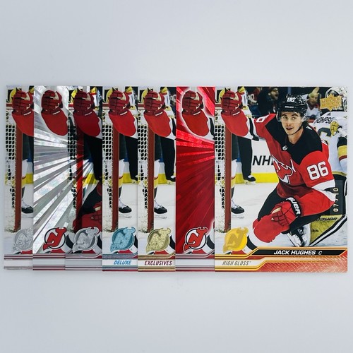 Jack Hughes [Outburst Red] #109 2023 Upper Deck card