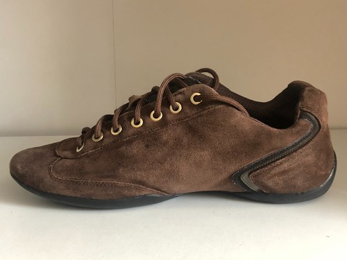 Aston Martin Racing men's leather loafers brown size 42 - Picture 2 of 9