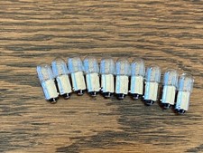 10 New 44 Incandescent Bayonet Base Lamp Light Bulbs 6v 6.3v .25A BA9s Qty 