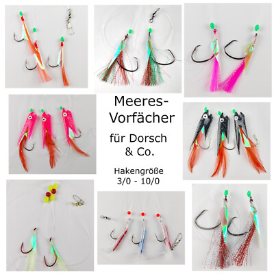 1/3/5 Stück Meeresvorfächer Meeres Dorsch Pilk Pilker Vorfach System Beifänger