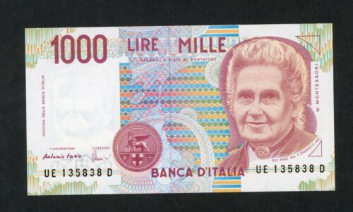 ITALY  1000  LIRE  D.1990   PICK # 114c  UNC. - Afbeelding 1 van 2