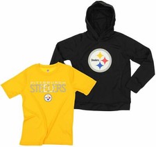 NFL Youth Pittsburgh Steelers Team Performance Hoodie and Tee Combo Set