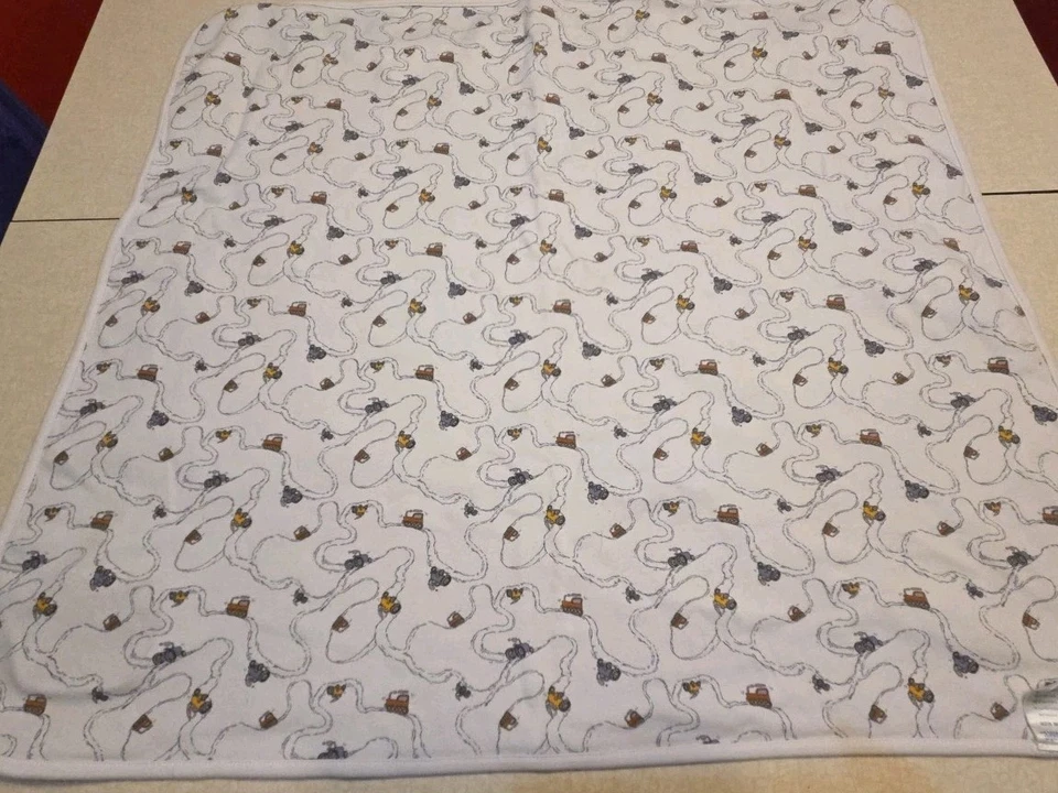 Manta bebé Gymboree azul camiones volquete construcción algodón 2005 Foto 3 de 4