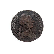 Antique 1788 Belgian 1 Liard Coin of Joseph II Holy Roman Emperor