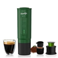 Portable Espresso Maker For Travel, Self-Heating, 2-In-1  With Ground Coffee A 