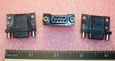 QTY (5) H2R09RA91BM50 T&B 9 POSITION HOLMBERG R/A DSUB RECEPTACLES DB-9 #4-40