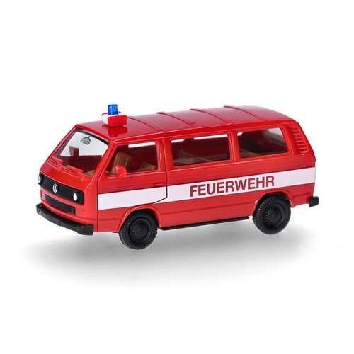 MiniKit Volkswagen T3 Bus, pompiers - HERPA 012591-002 - HO 1/87 | Zustand: Neuf