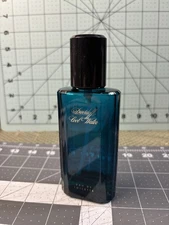 Vtg 90s Davidoff Cool Water Cologne Spray Bottle 2.5oz EDT Blue Lancaster France