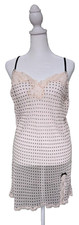 Victoria's Secret Lingerie Women's Sz L Light Pink /Blk Lace Padded Cup Chemise