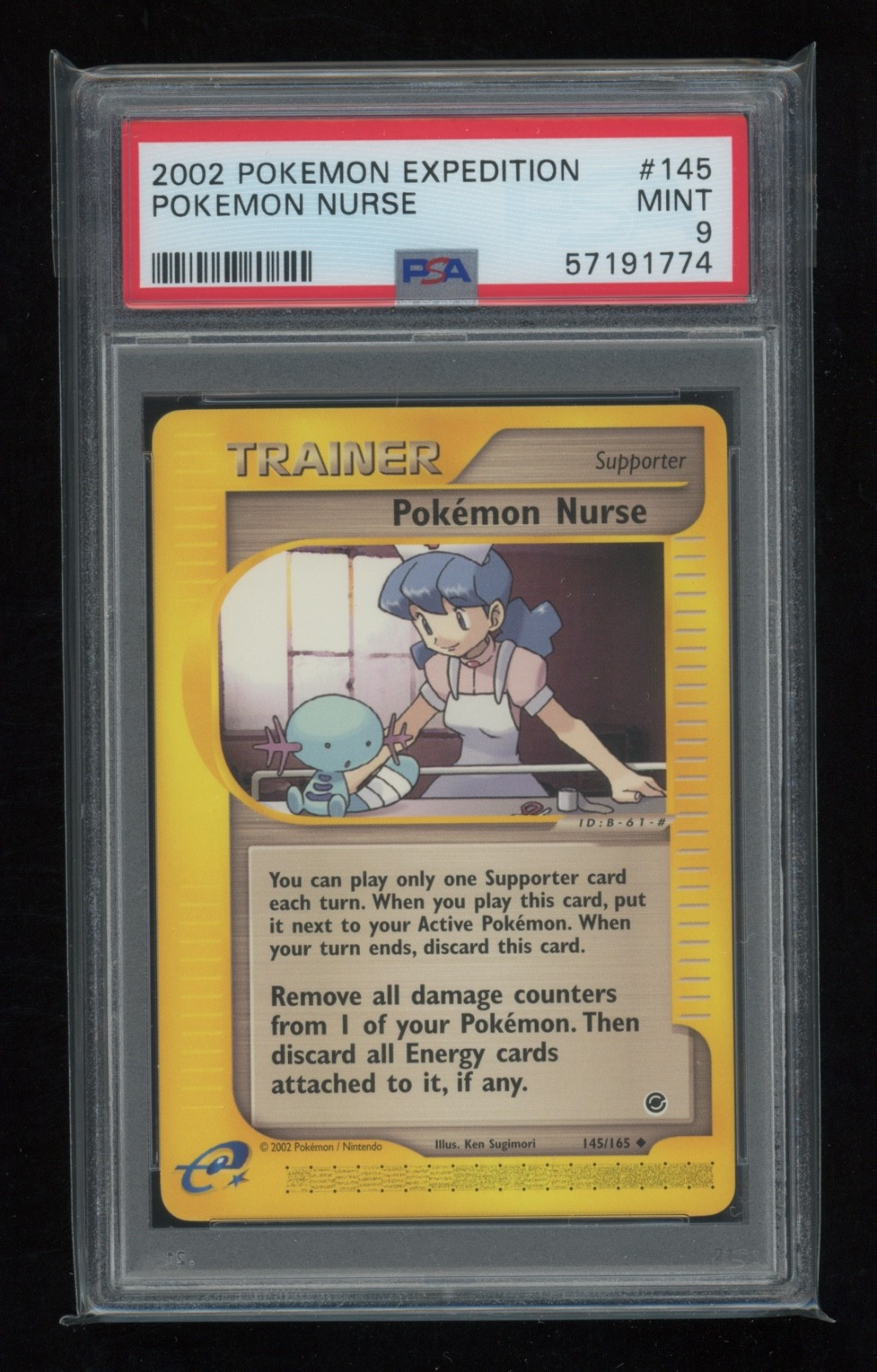 POKEMON Expedition POKEMON NURSE 145/165 Uncommon PSA 9 MINT Vintage