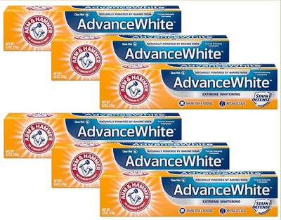Arm & Hammer Advance White Extreme Whitening Toothpaste - 6 Ounce (Pack of 6)