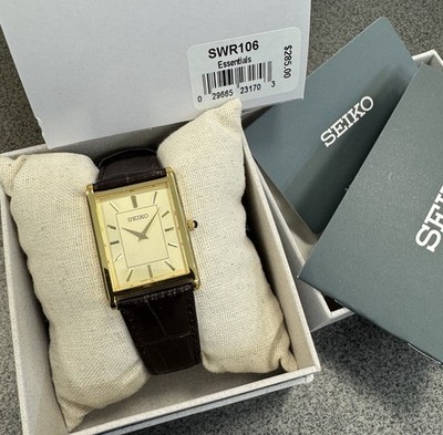 Seiko Essentials Gold Men's Sapphire Crystal Watch - SWR106 Made