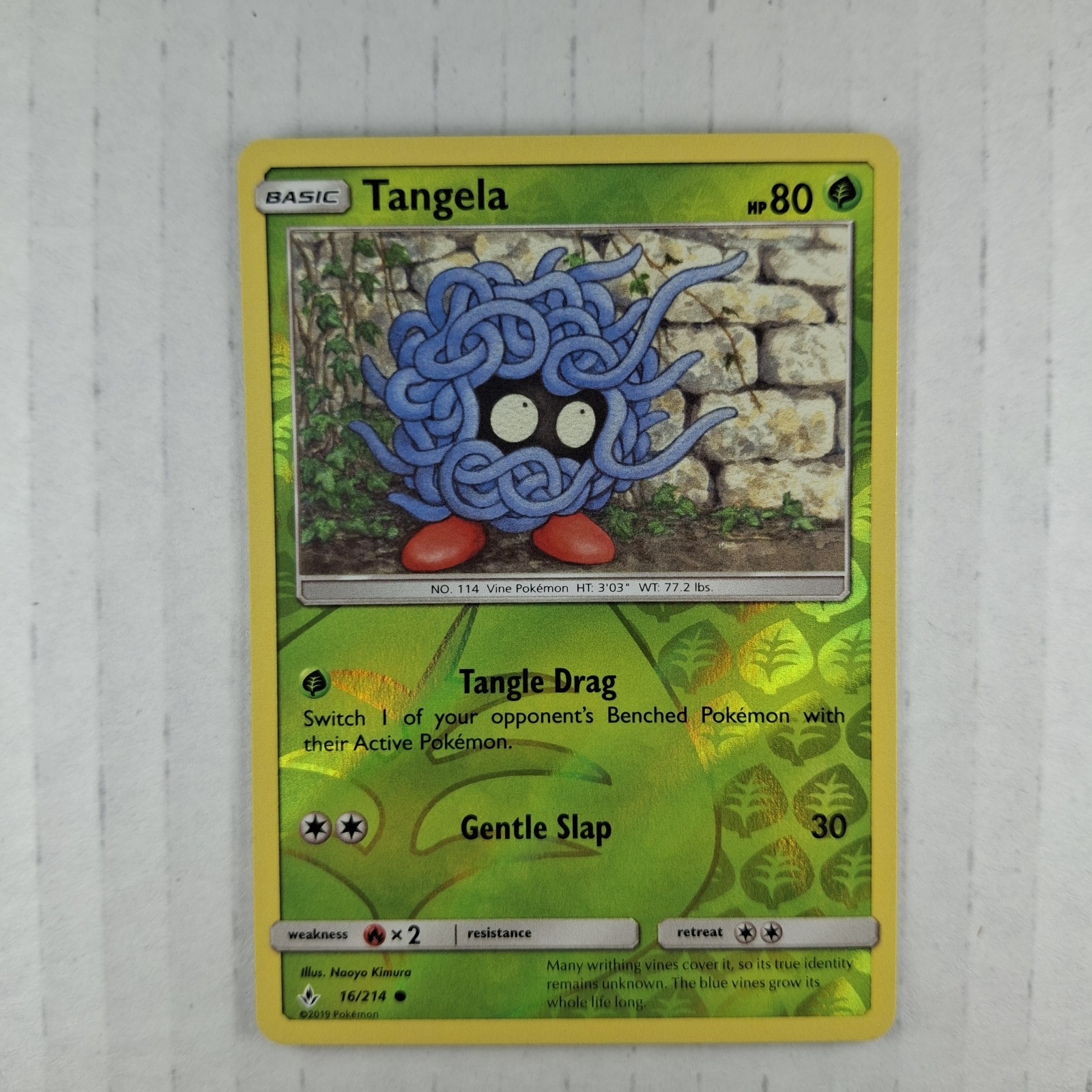 NM- Pokemon Tangela 16/214 Unbroken Bonds Reverse Holo Common Fast Shipping