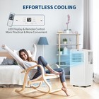 8000 BTU 3-IN-1 Portable Air Conditioner w/Remote, 24H Timer For Room 350 Sq.ft