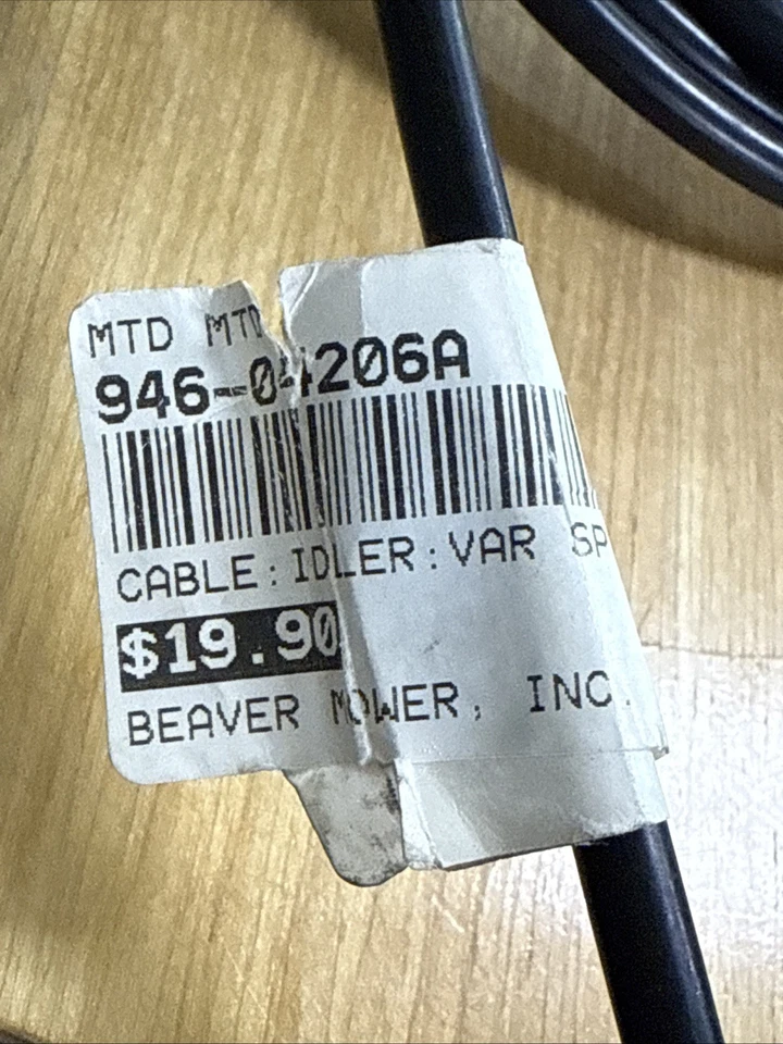 Cortador de grama Troy Bilt velocidade variável cabo de substituição cabo de acionamento 946-04206A - Imagem 2 de 2
